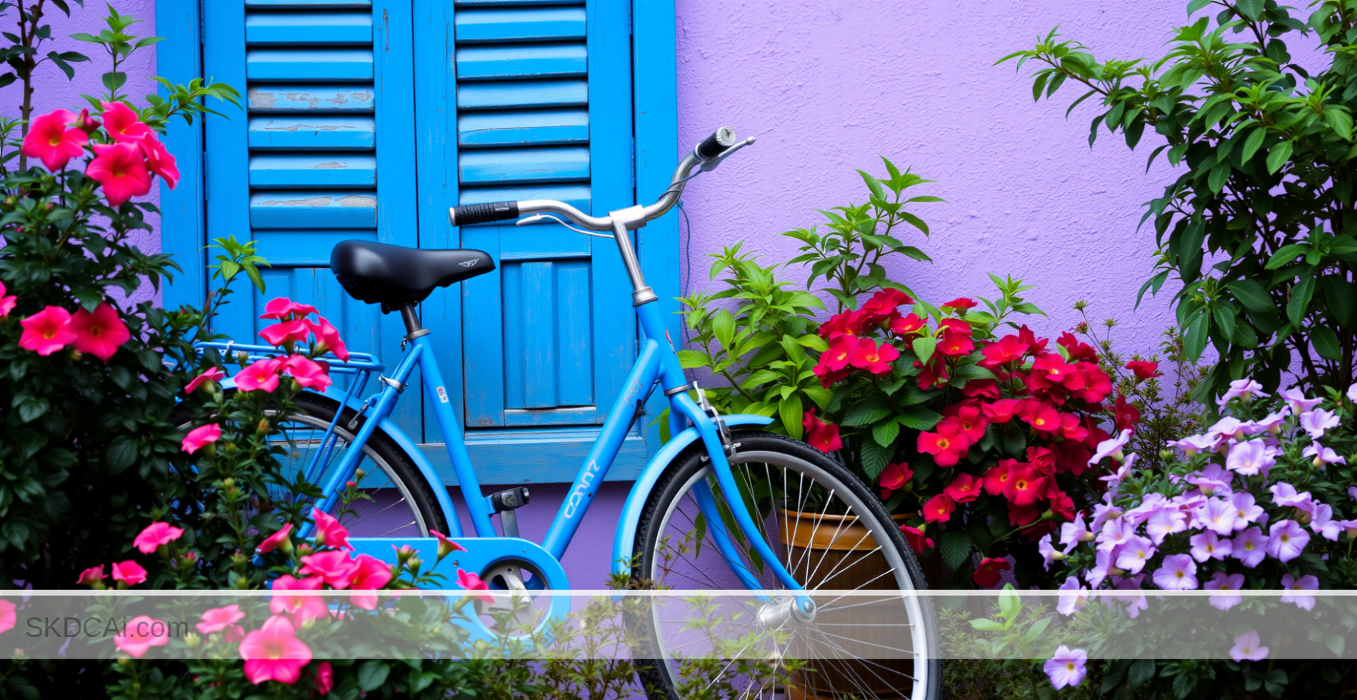 blue-cycle-with-flowers